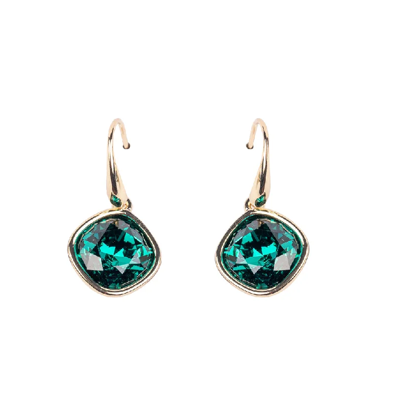 Lightweight hoop earrings for comfortable and all-day wear-Emerald Square Earring