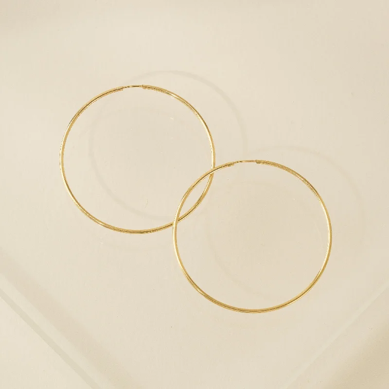 Hoop earrings with faceted crystals for added sparkle and shine-50mm Gold-Filled Infinity Hoop Earrings