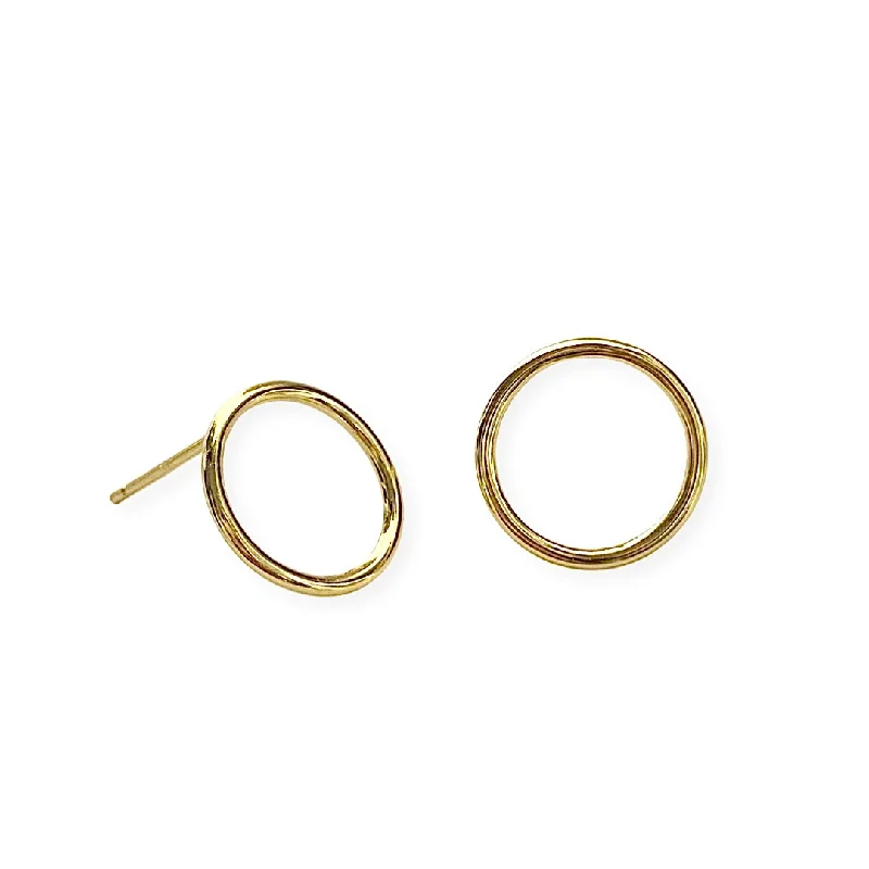 Best hoop earrings with minimalist designs for a clean and modern aesthetic-Geovana Circle Ring Studs