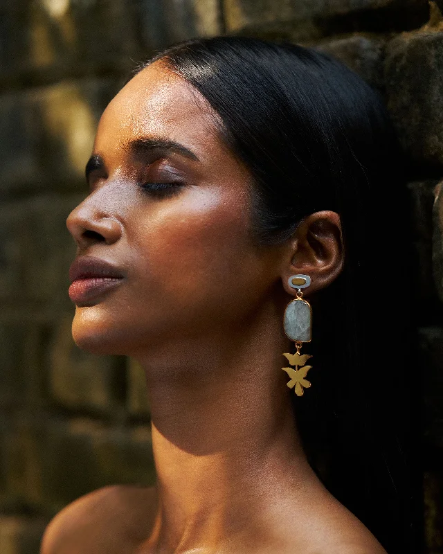 Best hoop earrings with snake-inspired designs for an edgy and fierce vibe-Bahari Danglers - Gold