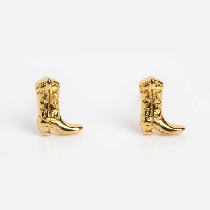 Hoop earrings with diamond-cut surfaces for added sparkle and shine-Cowboy Boot Studs