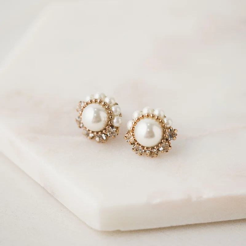 Best hoop earrings with sterling silver for an affordable and chic design-Empress Pearl Post Earrings