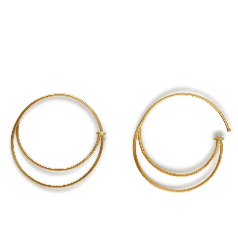 Hoop earrings with a matte black finish for a sleek, edgy vibe-<!--ER1001-->moon hoops