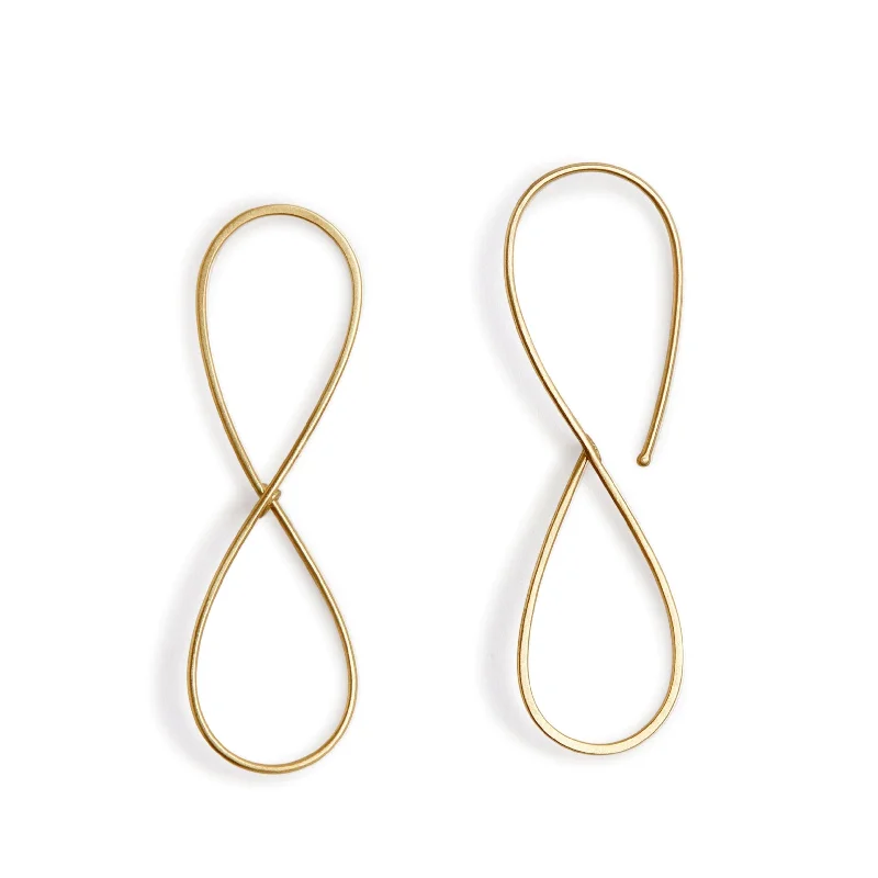 Hoop earrings with oversized designs for a bold, fashion-forward statement-<!--ER1002--> infinity hoops