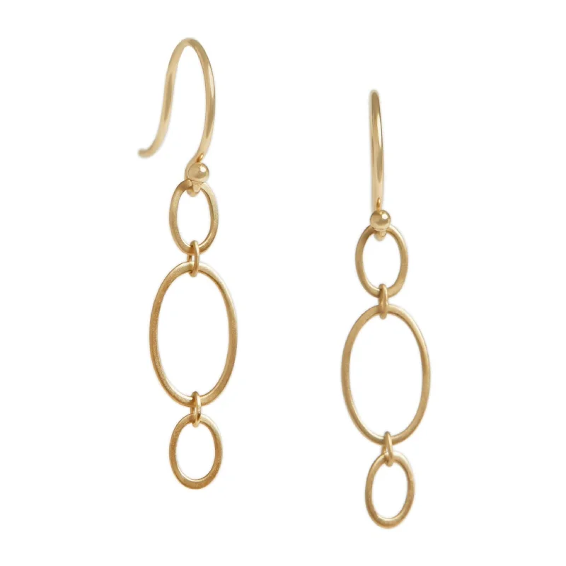 Best hoop earrings with asymmetrical designs for a fashion-forward, avant-garde look-<!--ER653--> triple mini ovals earrings