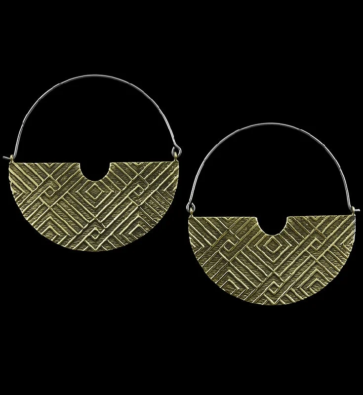 Best hoop earrings with geometric pendants for a modern, chic appeal-Freight Titanium Hangers - Earrings