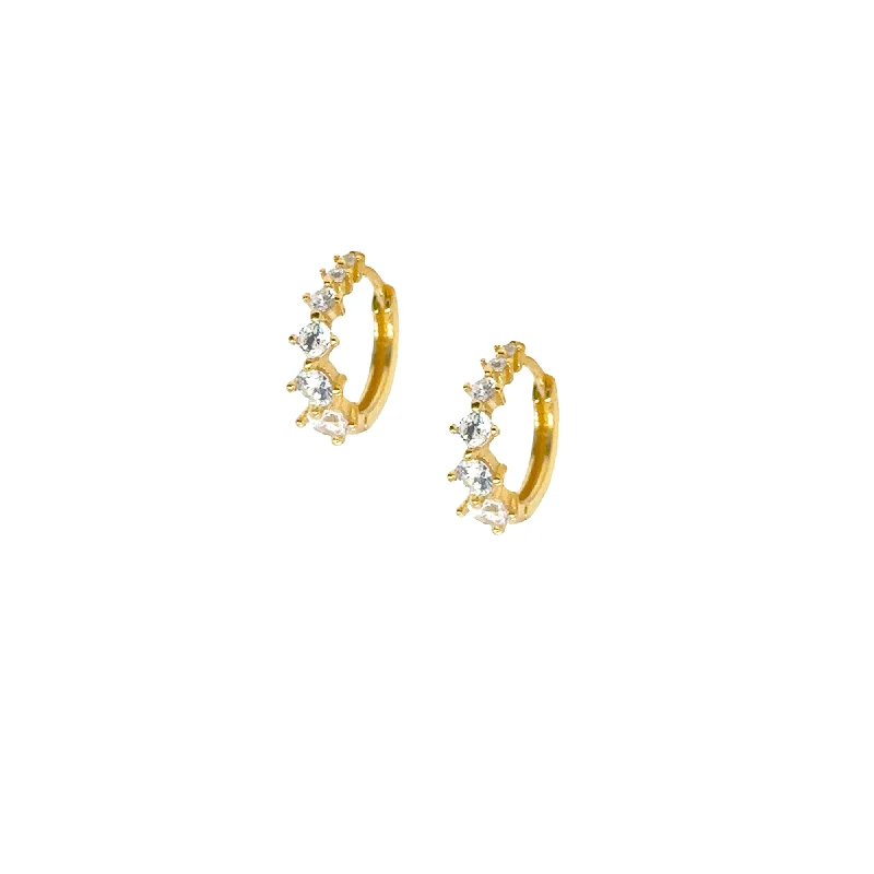 Best hoop earrings with geometric triangle shapes for a modern, chic design-Gold Aurora Hoop Earrings