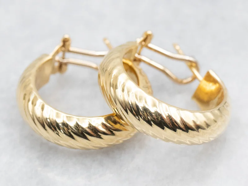 Best hoop earrings with custom engravings for a personalized and meaningful gift-Italian 18-Karat Gold Lined Hoop Earrings