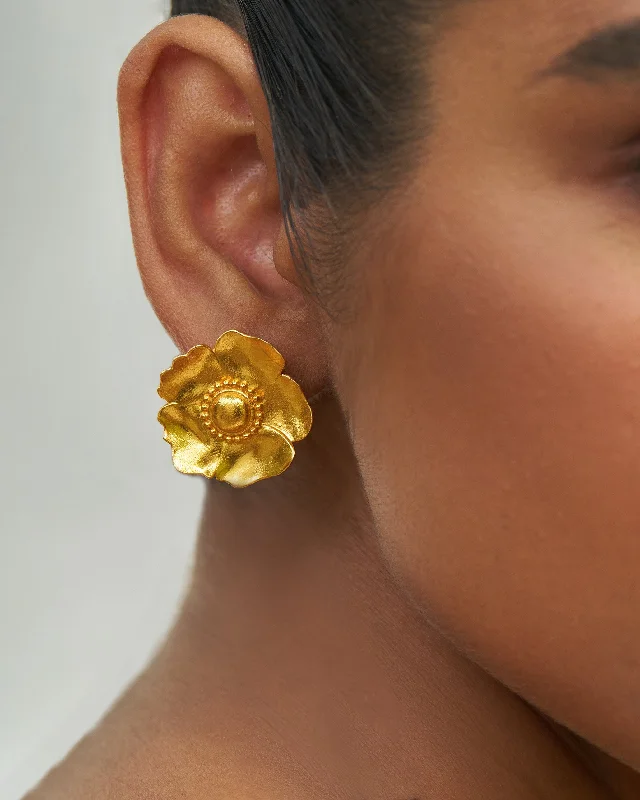 Hoop earrings with open designs for a modern, lighthearted vibe-Gul Studs - Antique Gold