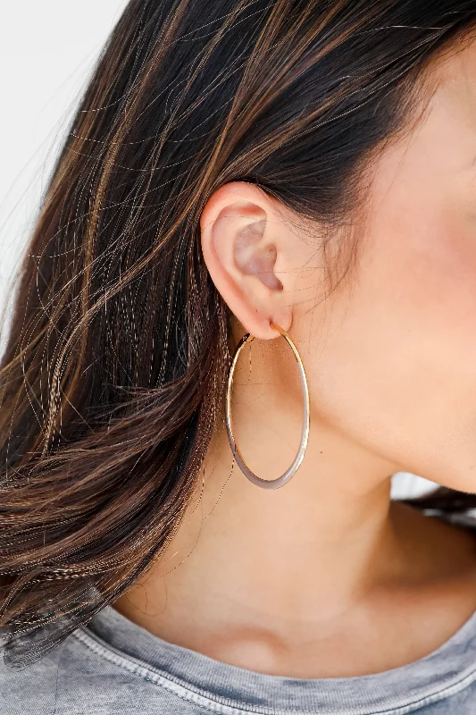 Best hoop earrings with snake chain details for a sleek and modern touch-FINAL SALE - Helen Gold Hoop Earrings