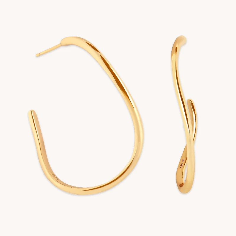 Best hoop earrings with hammered gold for a rustic yet elegant look-Infinite Hoops in Gold