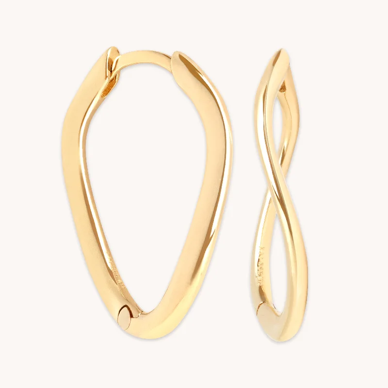 Hoop earrings with a matte black finish for a sleek, edgy vibe-Infinite Hoops in Solid Gold