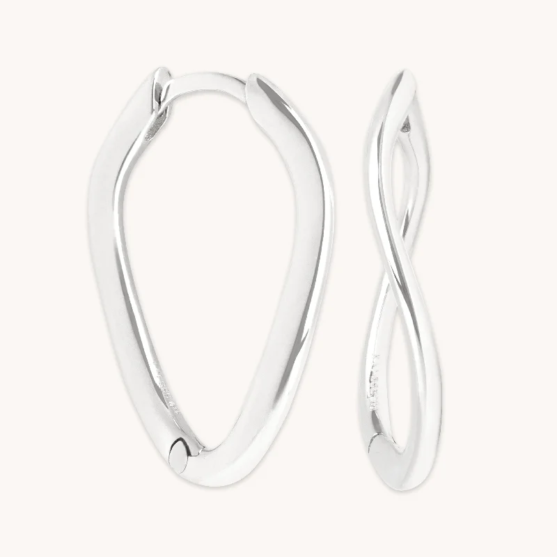 Best hoop earrings with gold for a luxurious and timeless look-Infinite Hoops in Solid White Gold