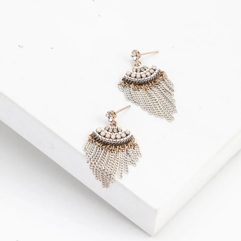 Large hoop earrings for a bold and statement-making fashion accessory-Juliette Fan Fringe Earrings