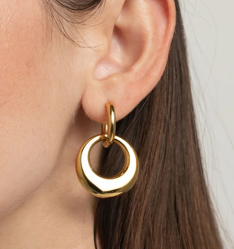 Best hoop earrings with baroque pearls for a luxurious and elegant vibe-Lily Circle Hoops Earrings