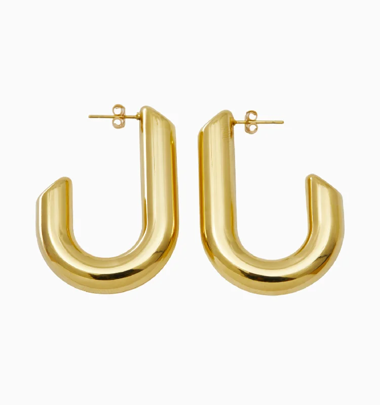 Best hoop earrings with delicate chain details for a trendy and stylish design-Natalia Hoop Earrings