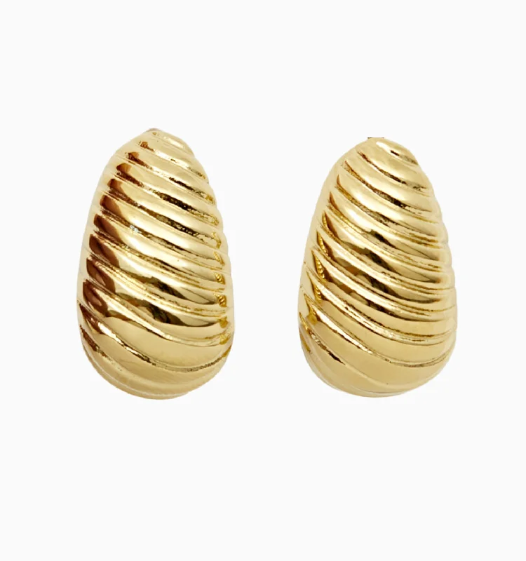 Best hoop earrings with angel wing accents for a spiritual and meaningful design-Olivia Textured Dome Earrings