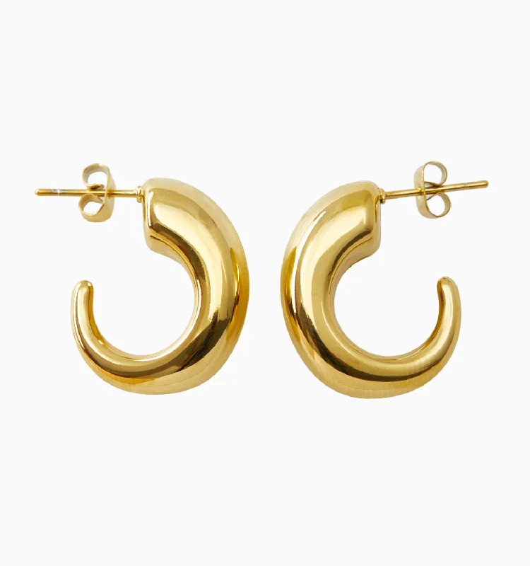 Classic hoop earrings with a thin profile for a sleek and subtle style-Paloma Swirl Hoops - Small