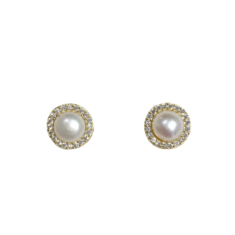 Best hoop earrings with cubic zirconia for a budget-friendly, dazzling look-Pearlea Sparkle S Studs