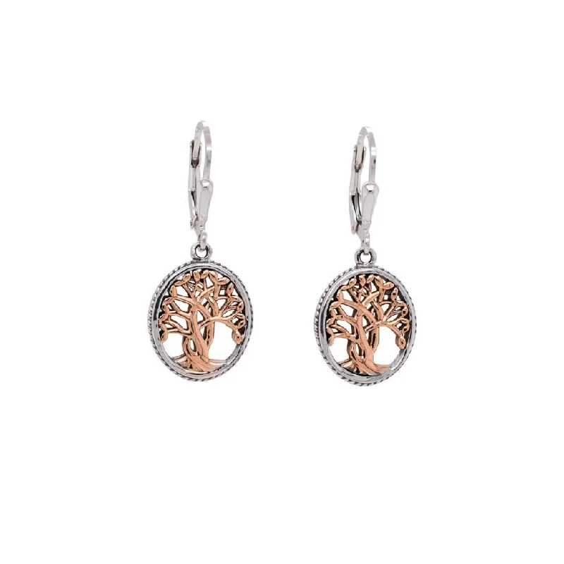 Best hoop earrings with sparkling cubic zirconia for a brilliant, budget-friendly effect-10k Yellow or Rose Gold Tree of Life Earrings