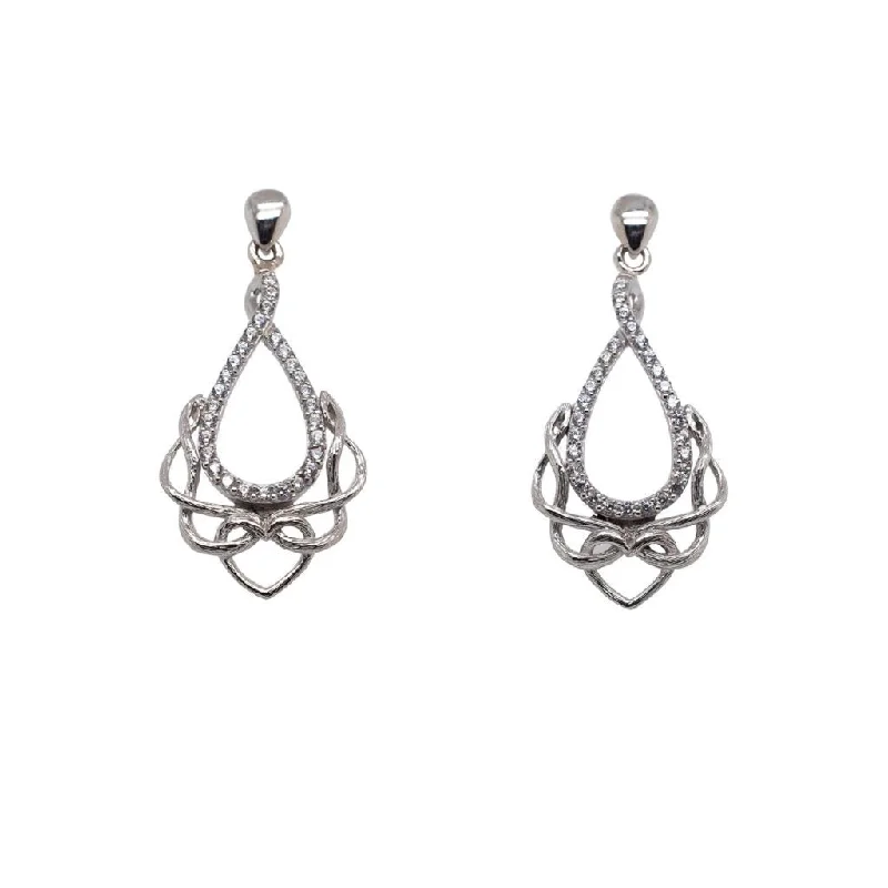 Best hoop earrings with custom designs for a personalized, unique accessory-Silver Love's Chalice Post Earrings