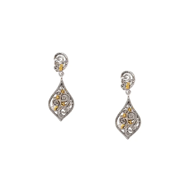 Best hoop earrings with cubic zirconia for a budget-friendly, dazzling look-Silver and 10k Gold Tree of Life Post Earrings