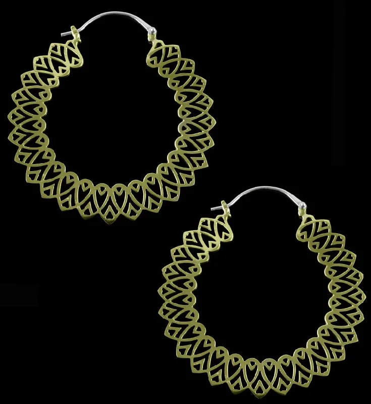 Best hoop earrings with crescent-shaped designs for a bold, moon-inspired style-Pity Brass Earrings - Weights