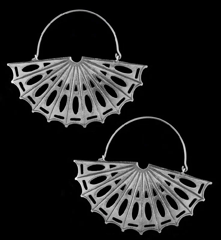 Hoop earrings with twisted metal designs for a dynamic and modern style-Silver Aileron Titanium Hangers - Earrings