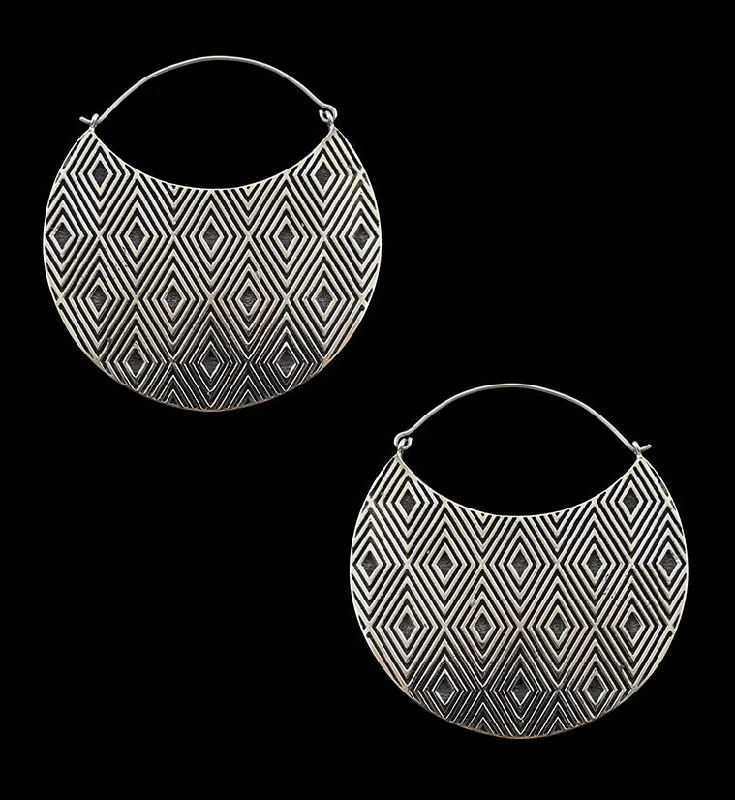 Hoop earrings with luxe velvet finishes for a rich and luxurious touch-Silver Allotrope Titanium Hangers - Earrings