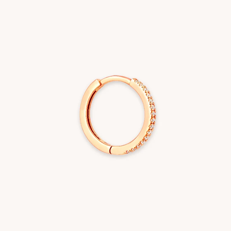 Best hoop earrings with butterfly motifs for a playful and whimsical appearance-Jewelled Hoop 11.5mm in Rose Gold