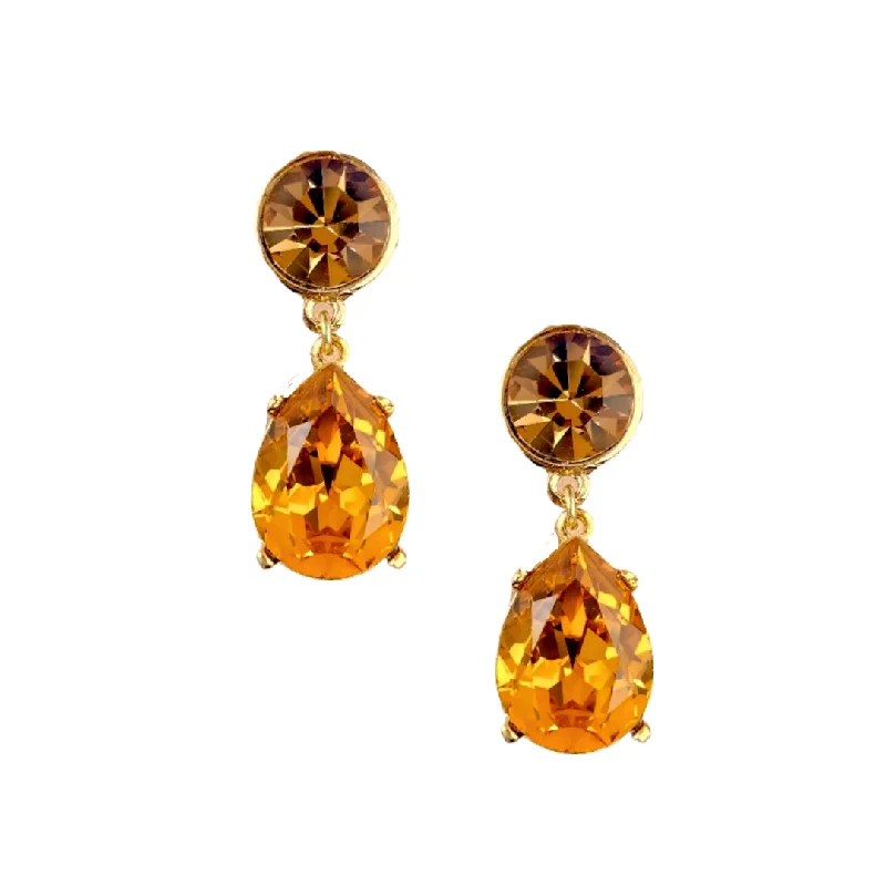 Best hoop earrings with geometric cuts for a sharp, modern appeal-Topaz Teardrop Pierced Earring