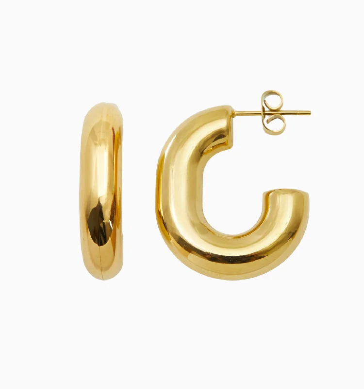 Best hoop earrings with enamel details for a colorful and modern look-Sophia Chunky Hoops