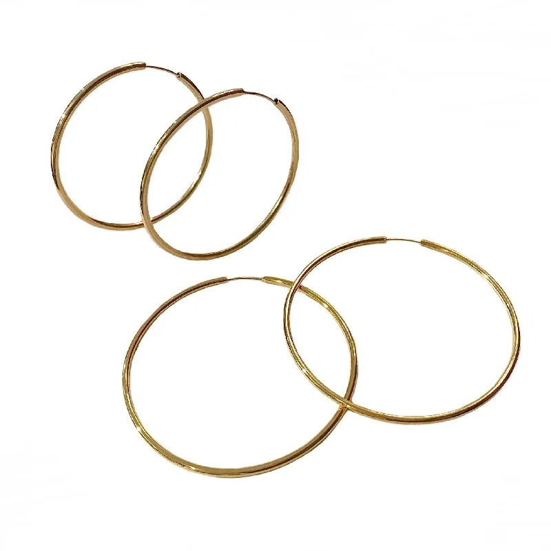 Hoop earrings with a chunky design for a bold and trendy statement-Stainless Steel GOLD Hoops