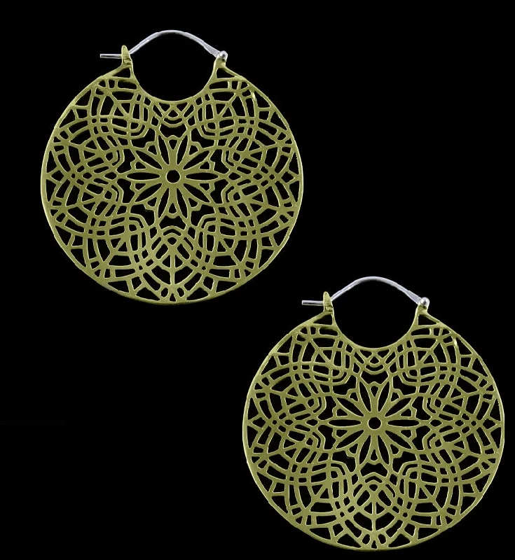 Lightweight hoop earrings for comfortable and all-day wear-Sylvan Brass Earrings - Weights