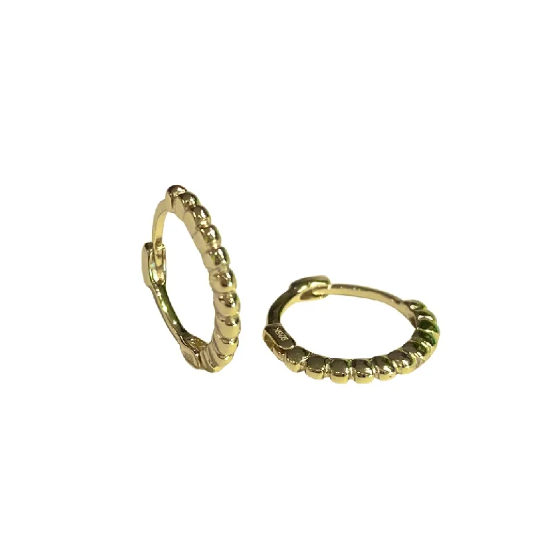 Hoop earrings with infinity loop designs for a continuous and eternal shape-Thin Textured Huggies