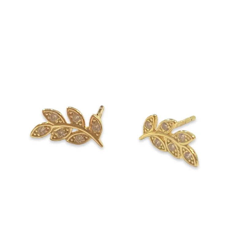 Best hoop earrings with vintage-style detailing for a nostalgic and timeless look-Leaves Vine Studs