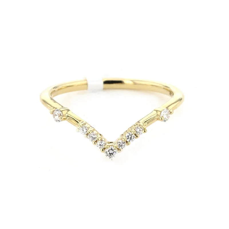 Rings with engraved constellations for stargazers -0.14 ctw Diamond Contour Band