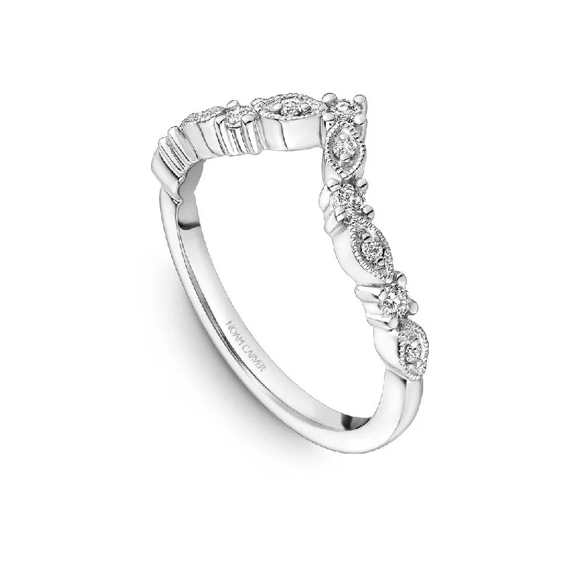 Rings with branch-inspired bands for organic -0.20 ctw Diamond Contour Band