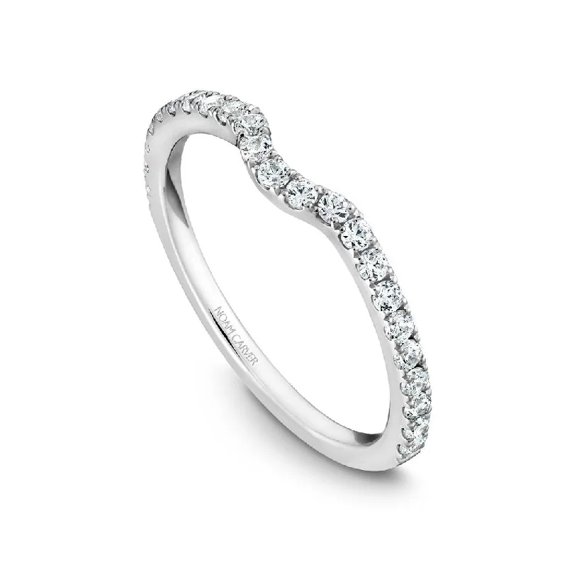 Rings with etched floral bands for detail -0.35 ctw Diamond Contour Band