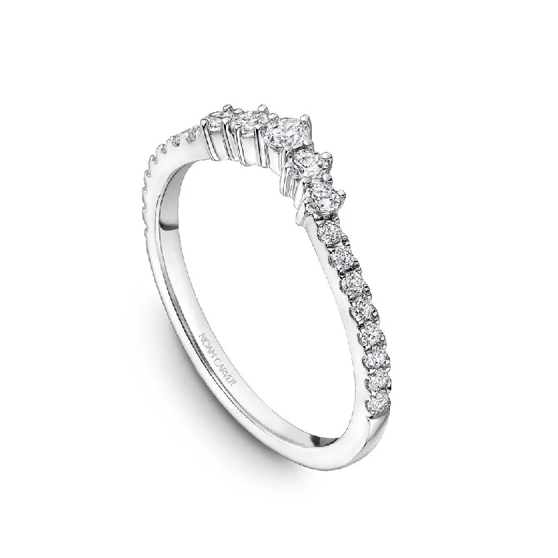 Rings with vintage claw prongs for elegance -0.39 ctw Diamond Contour Band