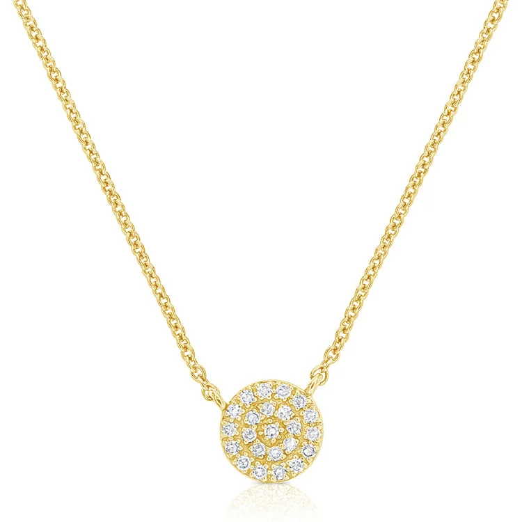 Simple necklaces and pendants with tiny charms for a delicate and casual vibe-14K Gold Circle Diamond Necklace