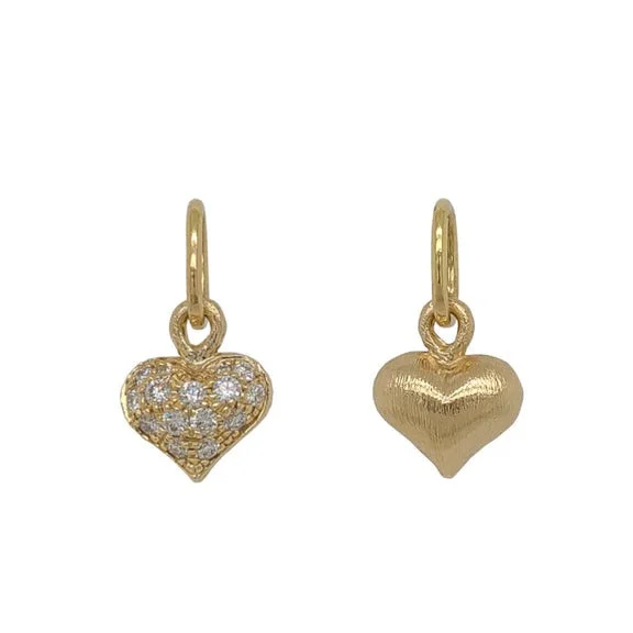 Best necklaces and pendants with statement designs for a fashionable accessory-14K Gold Diamond Fat Baby Heart Charm