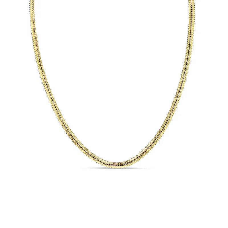 Best necklaces and pendants with minimalist pendants for a sleek, understated look-14k Gold Skinny Tubogas Flexible Chain Necklace - 18"