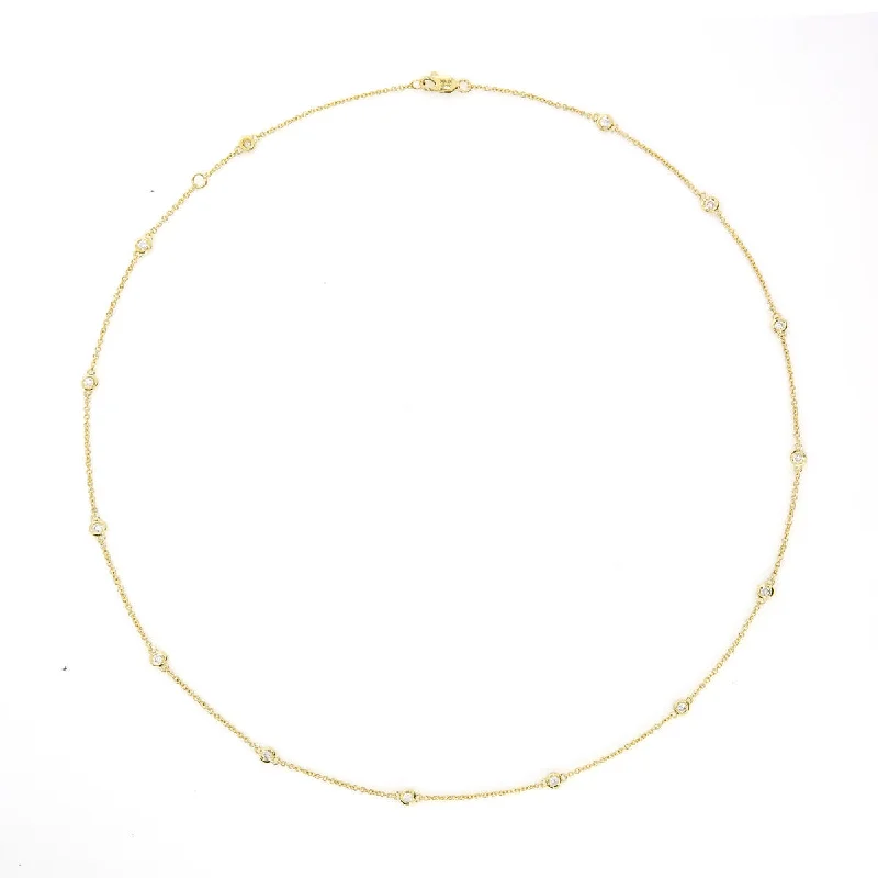 Best necklaces and pendants with vintage coin pendants for a unique accessory-14K Yellow Gold 18" Diamonds by the Yard Necklace