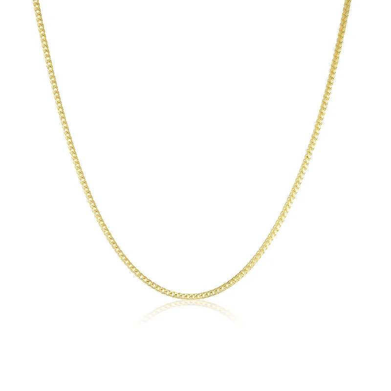 Best necklaces and pendants with intertwined designs for a symbol of unity-14k Yellow Gold Franco Chain Necklace - 18" & 28"