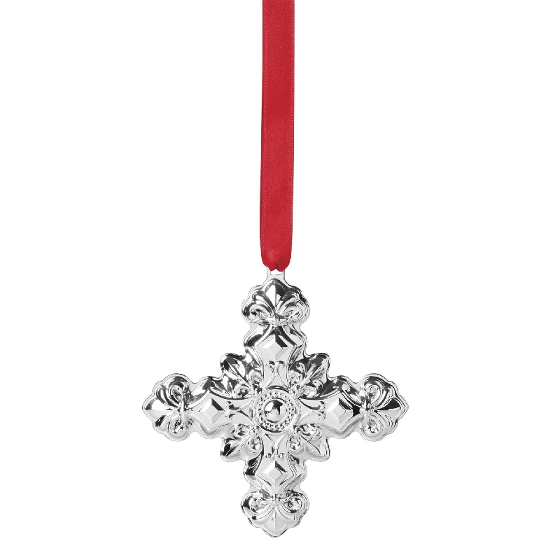 Unique necklaces and pendants with vintage-inspired designs for timeless appeal-2024 Sterling Silver Christmas Cross Ornament