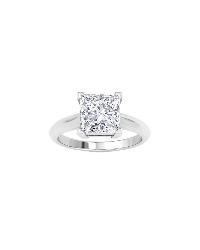 Rings with infinity loops for timeless love -4.01 Carat Princess Cut Lab Grown Diamond Solitaire Ring