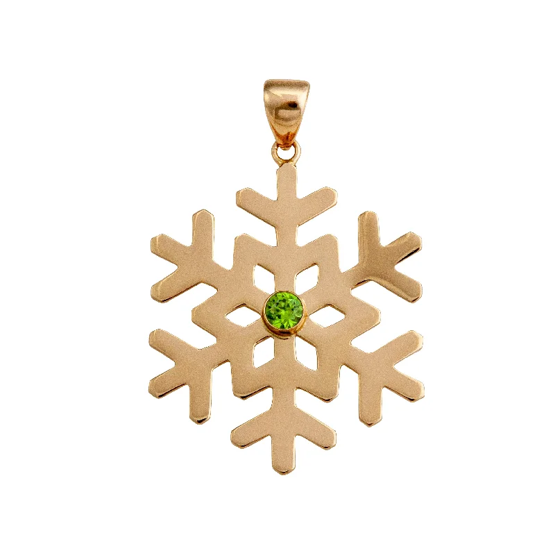 Best necklaces and pendants with intricate beadwork for a bohemian-inspired look-Alchemia Lab Peridot Snowflake Pendant