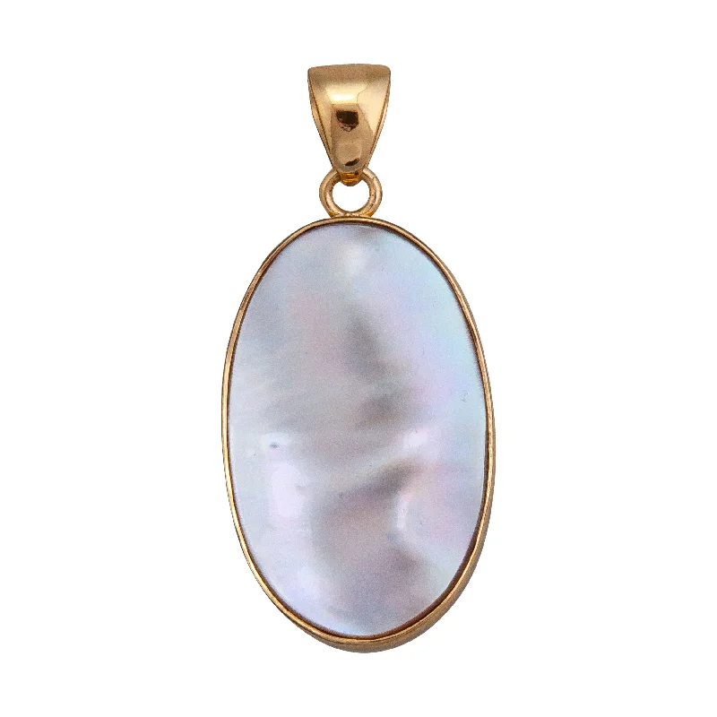 Best necklaces and pendants with art deco elements for a vintage, glamorous design-Alchemia Mabe Blister Pearl Pendant