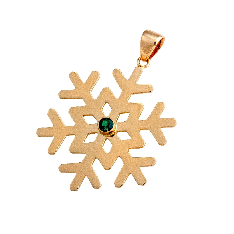 Best necklaces and pendants with minimalist pendants for a sleek, understated look-Alchemia Synthetic Emerald Snowflake Pendant